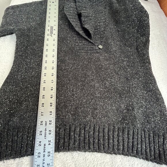 Charter Club Womens Gray Wool Blend Sweater XL Shawl Collar Pullover Cozy New - Picture 7 of 7